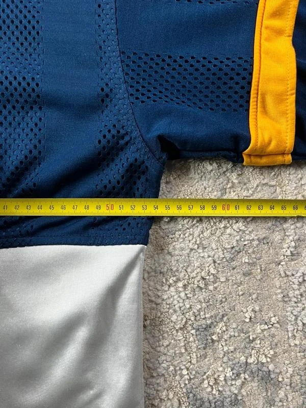 Jaqueta de trilha vintage anos 90 da Nike em azul-marinho e amarelo com zíper tamanho P – photo 13